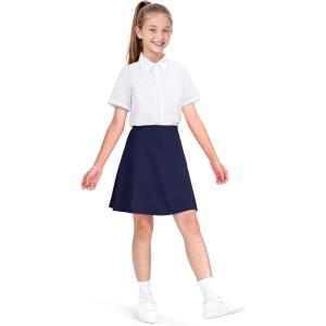 image:imageKEREDA Girls ALine Skirt with Undershorts School Uniform Skirts for Girls with Stretchy Waist Soft Skorts Fashion ClothesNavy