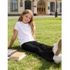 image:imageKEREDA Girls Flare Leggings School Uniform Pants for Girls Bell Bottoms Cotton Clothes for KidsBlack