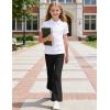 image:imageKEREDA Girls Flare Leggings School Uniform Pants for Girls Bell Bottoms Cotton Clothes for KidsBlack