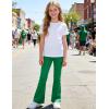 image:imageKEREDA Girls Flare Leggings School Uniform Pants for Girls Bell Bottoms Cotton Clothes for KidsGreen