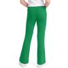 image:imageKEREDA Girls Flare Leggings School Uniform Pants for Girls Bell Bottoms Cotton Clothes for KidsGreen