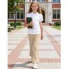 image:imageKEREDA Girls Flare Leggings School Uniform Pants for Girls Bell Bottoms Cotton Clothes for KidsKhaki