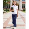 image:imageKEREDA Girls Flare Leggings School Uniform Pants for Girls Bell Bottoms Cotton Clothes for KidsNavy