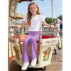 image:imageKEREDA Girls Flare Leggings School Uniform Pants for Girls Bell Bottoms Cotton Clothes for KidsPurple