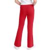 image:imageKEREDA Girls Flare Leggings School Uniform Pants for Girls Bell Bottoms Cotton Clothes for KidsRed