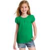 image:imageKEREDA Girls Shirts Fashion CrossBack TShirt Cute Puff Short Sleeve Crew Neck Summer Tees Tops Clothes for Kids 512 YearsGreen