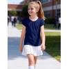 image:imageKEREDA Girls Shirts Fashion CrossBack TShirt Cute Puff Short Sleeve Crew Neck Summer Tees Tops Clothes for Kids 512 YearsNavy