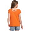image:imageKEREDA Girls Shirts Fashion CrossBack TShirt Cute Puff Short Sleeve Crew Neck Summer Tees Tops Clothes for Kids 512 YearsOrange