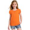 image:imageKEREDA Girls Shirts Fashion CrossBack TShirt Cute Puff Short Sleeve Crew Neck Summer Tees Tops Clothes for Kids 512 YearsOrange
