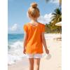 image:imageKEREDA Girls Shirts Fashion CrossBack TShirt Cute Puff Short Sleeve Crew Neck Summer Tees Tops Clothes for Kids 512 YearsOrange