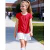 image:imageKEREDA Girls Shirts Fashion CrossBack TShirt Cute Puff Short Sleeve Crew Neck Summer Tees Tops Clothes for Kids 512 YearsRed