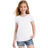 image:imageKEREDA Girls Shirts Fashion CrossBack TShirt Cute Puff Short Sleeve Crew Neck Summer Tees Tops Clothes for Kids 512 YearsWhite