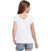 image:imageKEREDA Girls Shirts Fashion CrossBack TShirt Cute Puff Short Sleeve Crew Neck Summer Tees Tops Clothes for Kids 512 YearsWhite