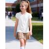 image:imageKEREDA Girls Shirts Fashion CrossBack TShirt Cute Puff Short Sleeve Crew Neck Summer Tees Tops Clothes for Kids 512 YearsWhite