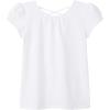 image:imageKEREDA Girls Shirts Fashion CrossBack TShirt Cute Puff Short Sleeve Crew Neck Summer Tees Tops Clothes for Kids 512 YearsWhite