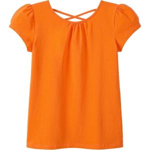 image:imageKEREDA Girls Shirts Fashion CrossBack TShirt Cute Puff Short Sleeve Crew Neck Summer Tees Tops Clothes for Kids 512 YearsOrange